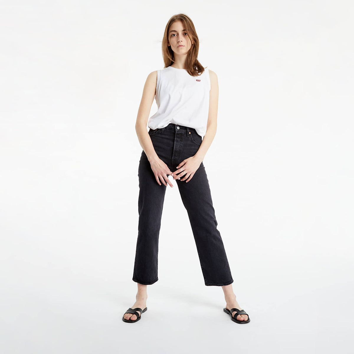 Blacks Straight Ankle Jeans E74525