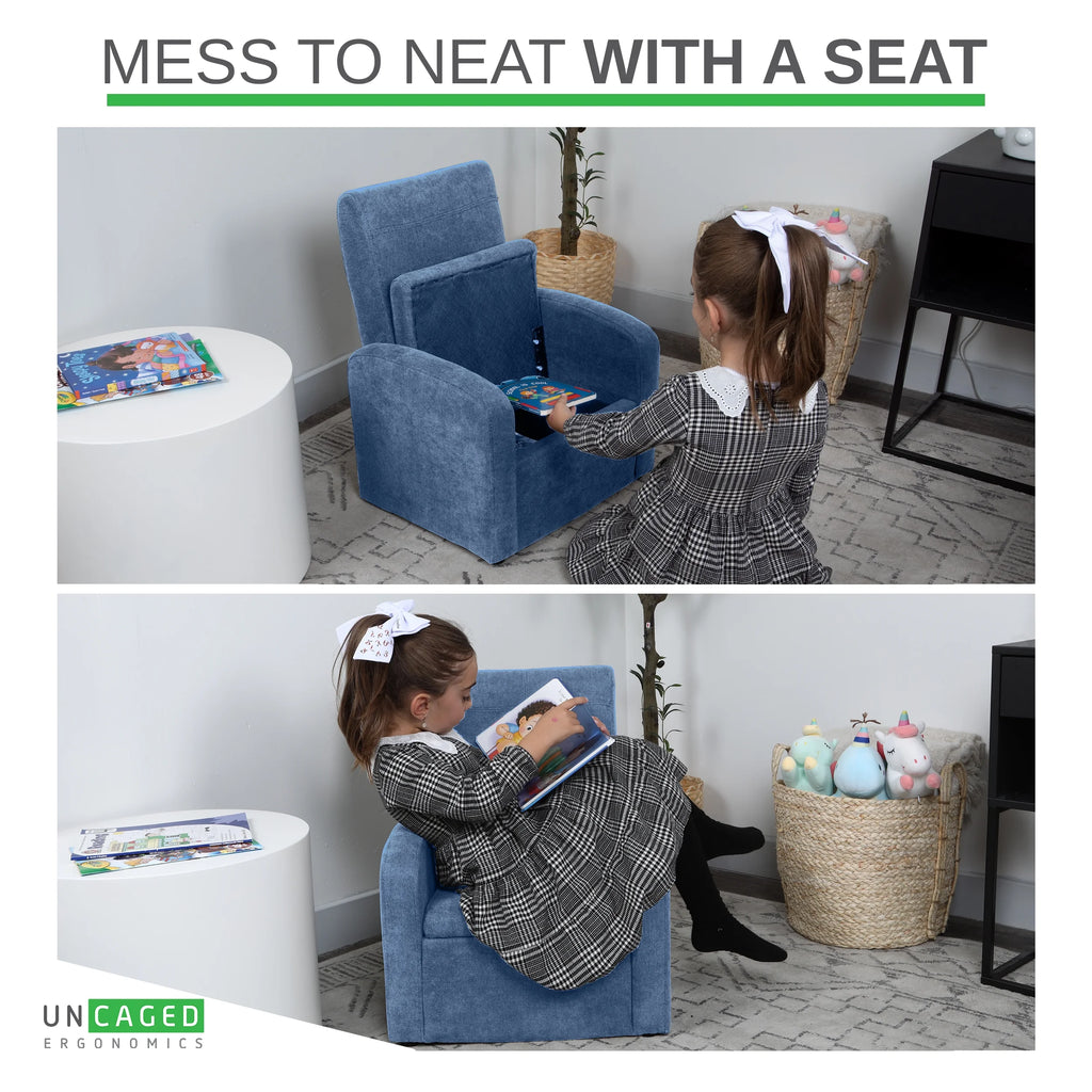 Kids Sofa Chair Folding Ottoman N12042