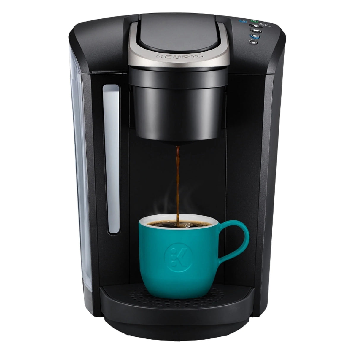 Single-Serve K-Cup Pod Coffee Maker with 12oz Brew Size, Matte Black Y256