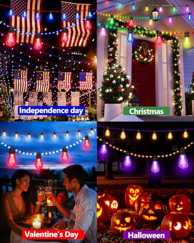 50Ft RGBw Color Changing Dimmable String Lights L1386