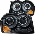 Projector Headlights with Halo Black J636