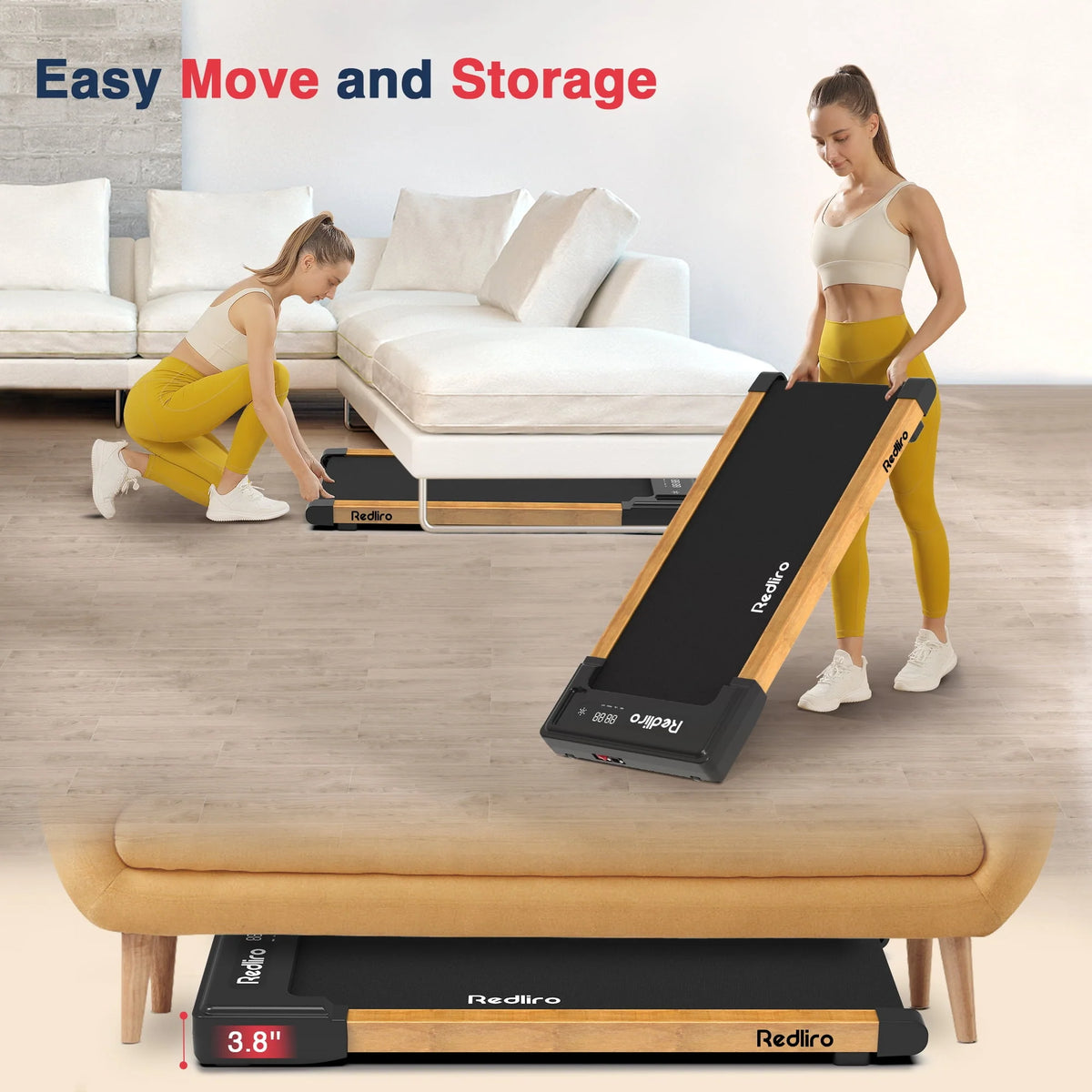 White Walking Pad Treadmill J1516