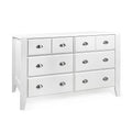 White 6 Drawer Faux Wood Double Dresser B85608