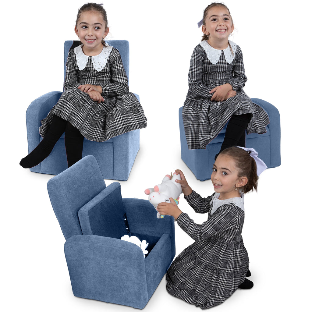 Kids Sofa Chair Folding Ottoman N12042