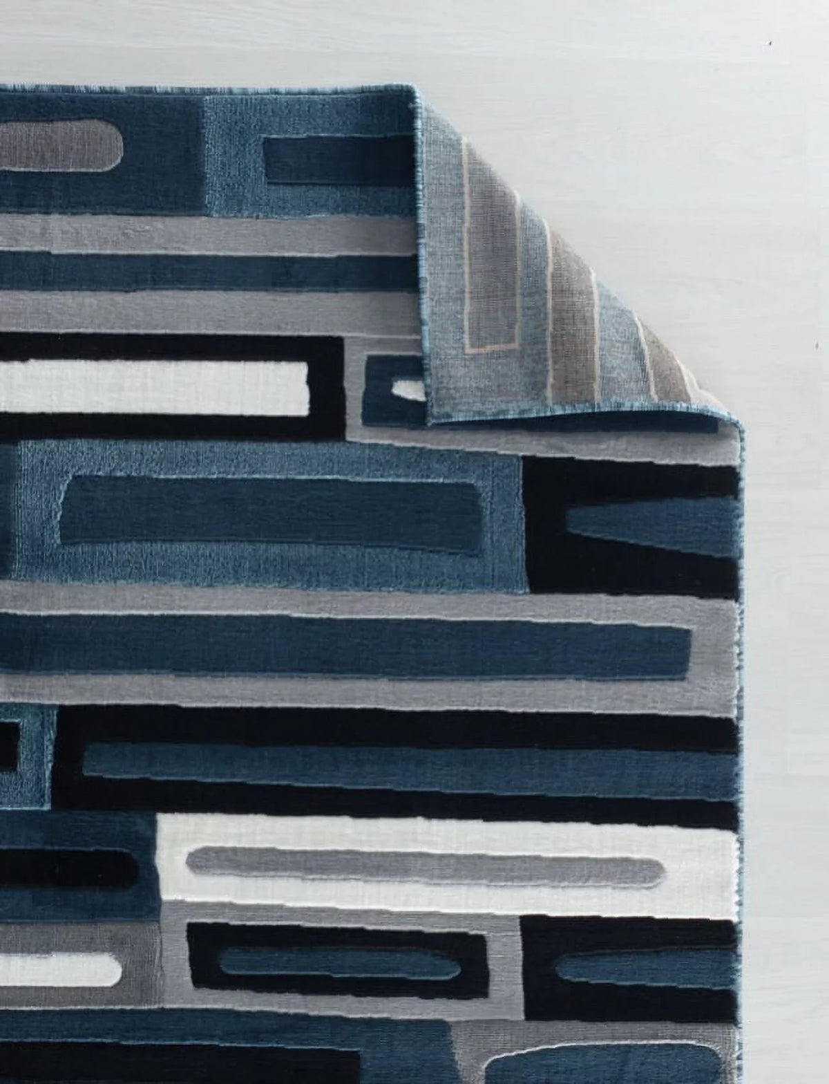 Yellow Grey Modern Abstract Area Rug Z838