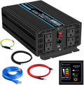 Pure Sine Wave Power Inverter 1000 Watt 12V DC to 110V AC Converter with 4 AC Outlets and One USB Port O3559