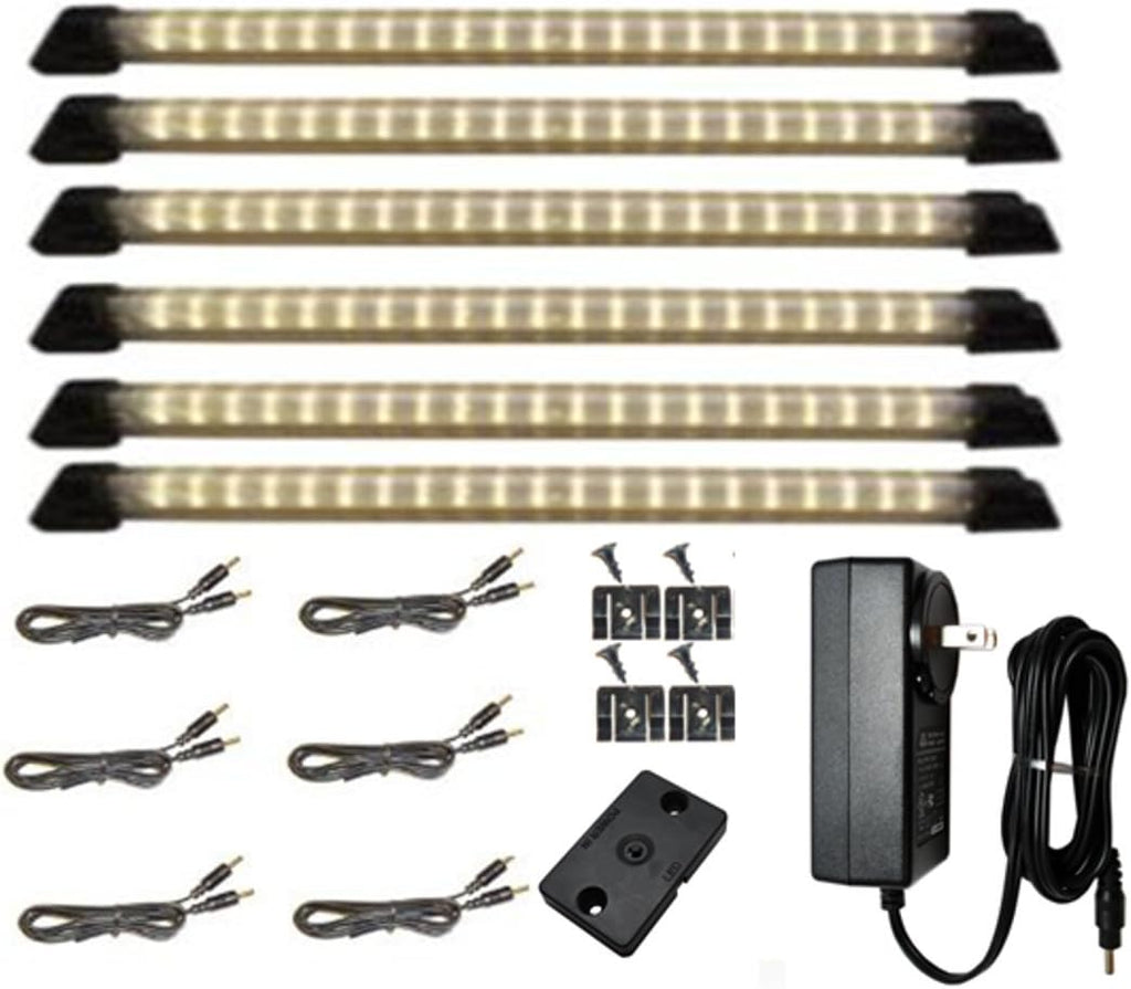 18" Warm White 6 LED Panels with Power Supply and Dimmer D568589