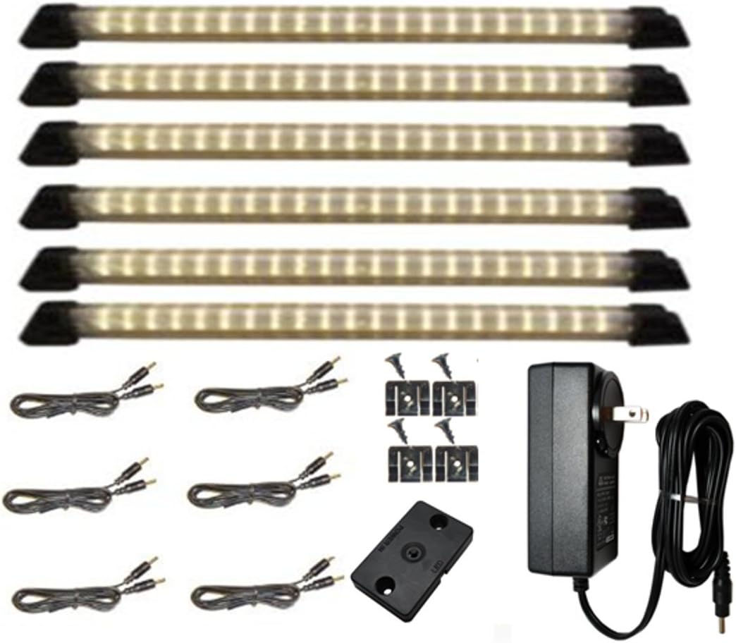 18" Warm White 6 LED Panels with Power Supply and Dimmer D568589