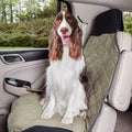 Grey Quilted Dog Car Seat Cover L378683