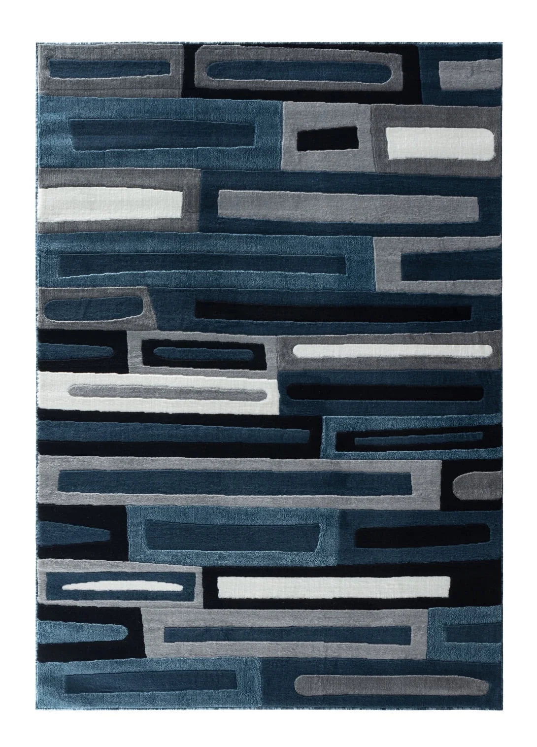 Yellow Grey Modern Abstract Area Rug Z838