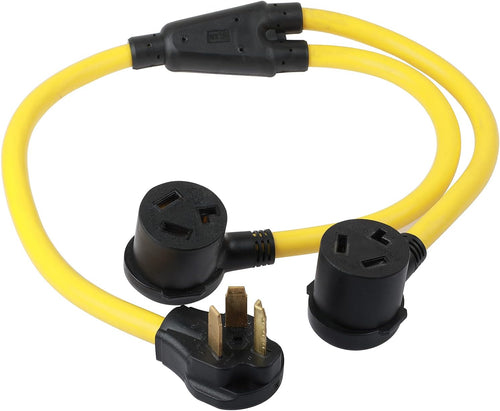 3 Prong Dryer Y Split Plug Cord Adapter 30AMP 250 Volt, Pack of 2 H544
