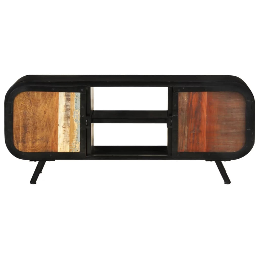 Reclaimed Wood TV Stand with 2 Doors and 2 Shelves K343708