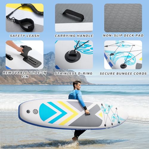 10.6' Inflatable Stand Up Paddle Board with Non-Slip Deck N30712