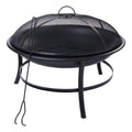 Black Round Iron Wood Burning Fire Pit Z129