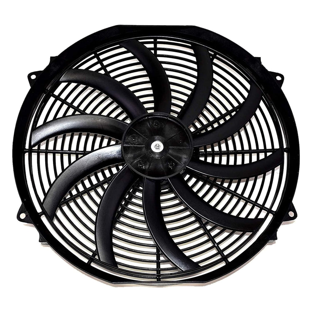 Electric Radiator Cooling Fan 16 Inches 12V 3000 CFM Black Pack of 2 A4544
