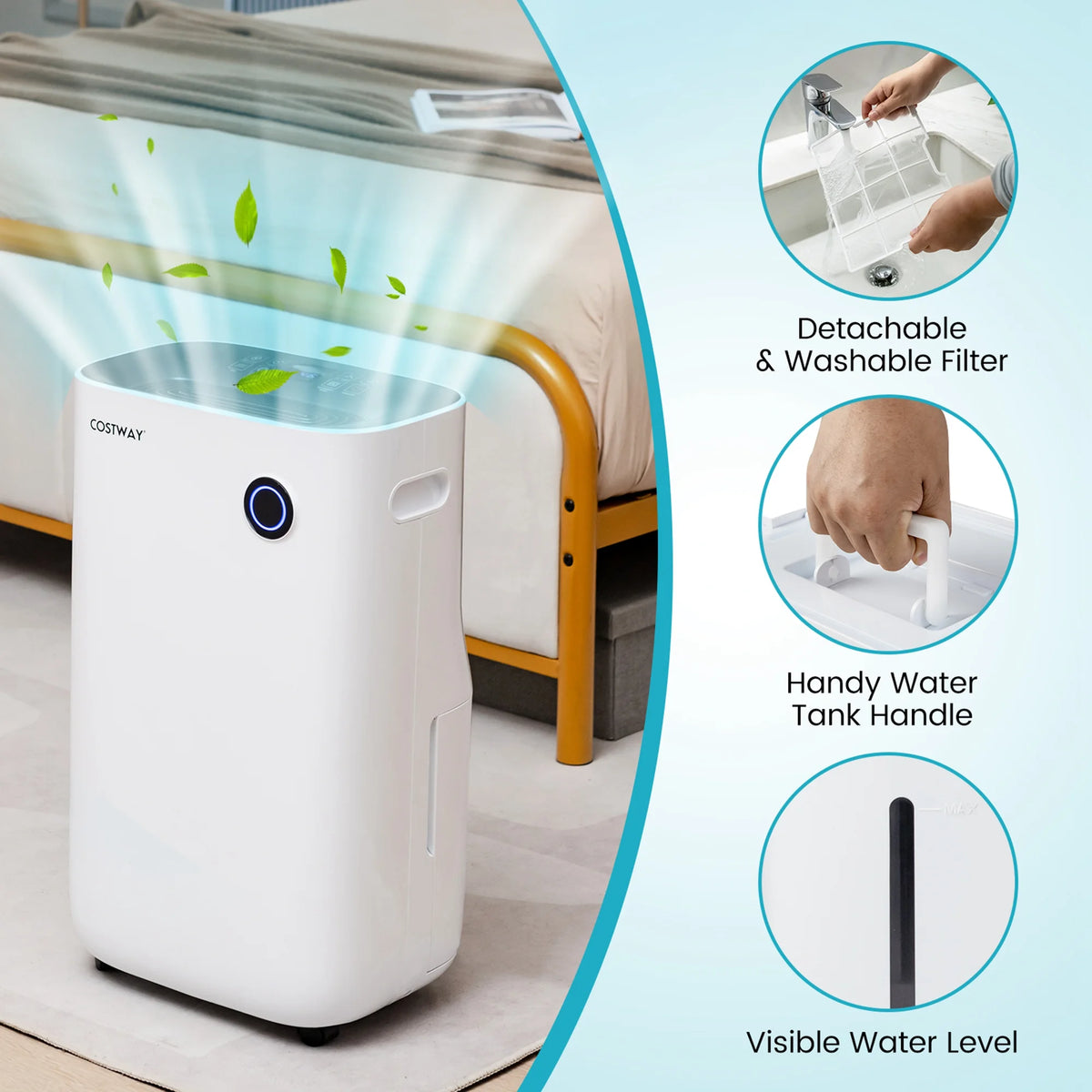 4500 Sq. Ft 73-Pint Dehumidifier with 5 Modes X365